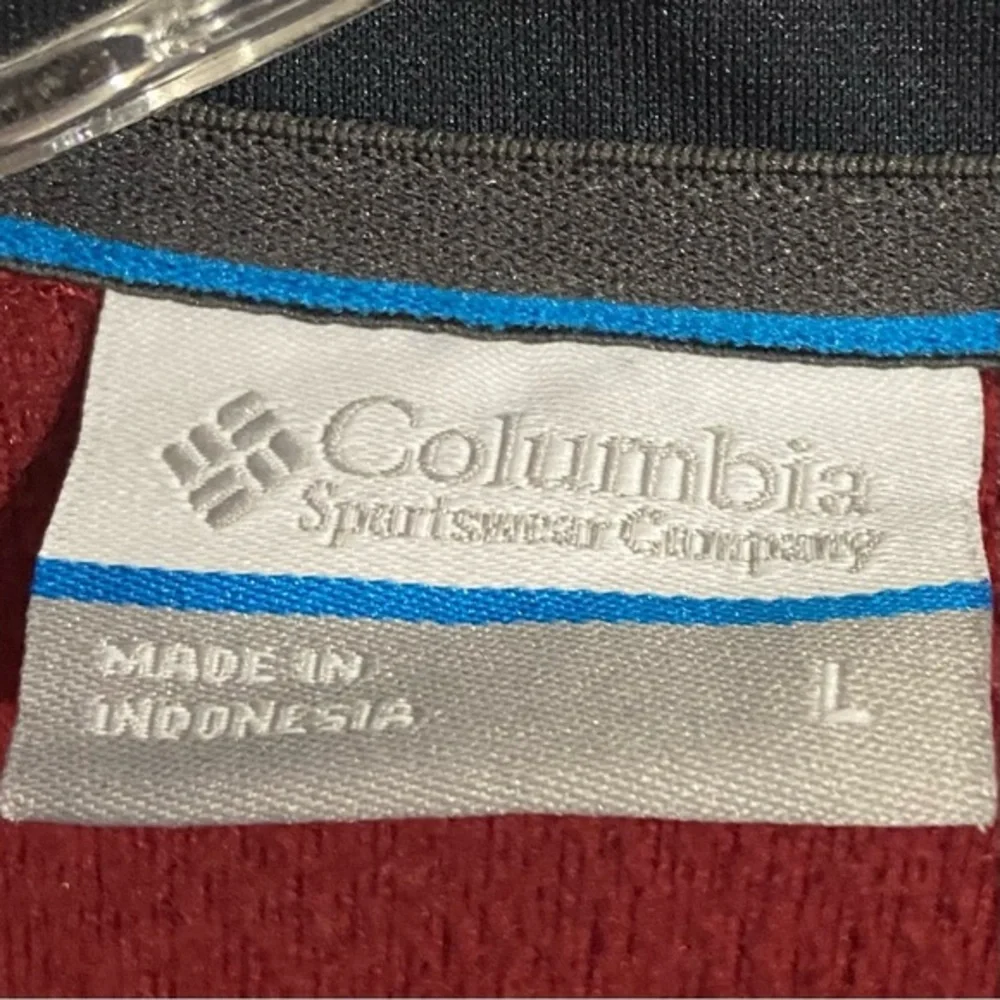 Columbia Men’s Garnet‎ & Black 1/4 Zip Fleece Pullover